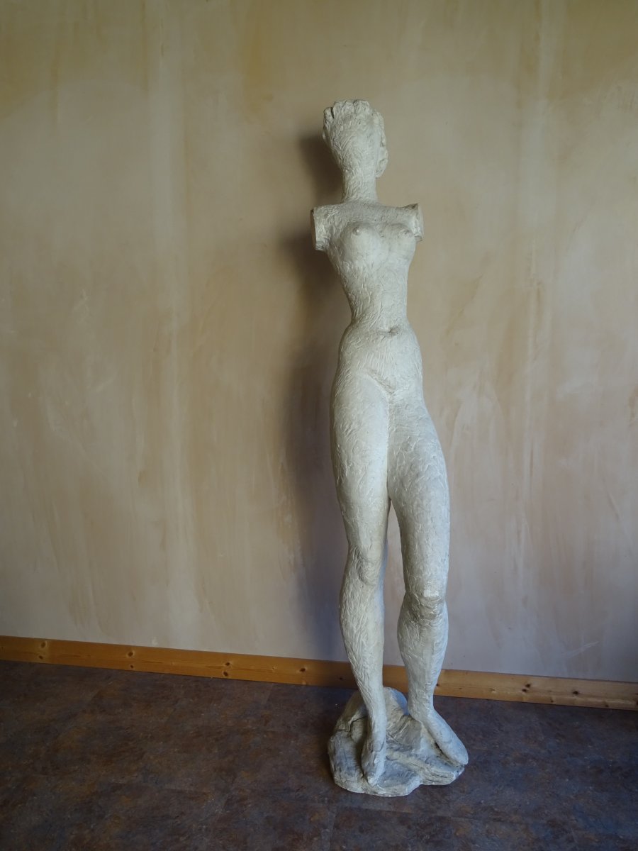 Large Plaster Nude By Peter Voulkos-photo-2