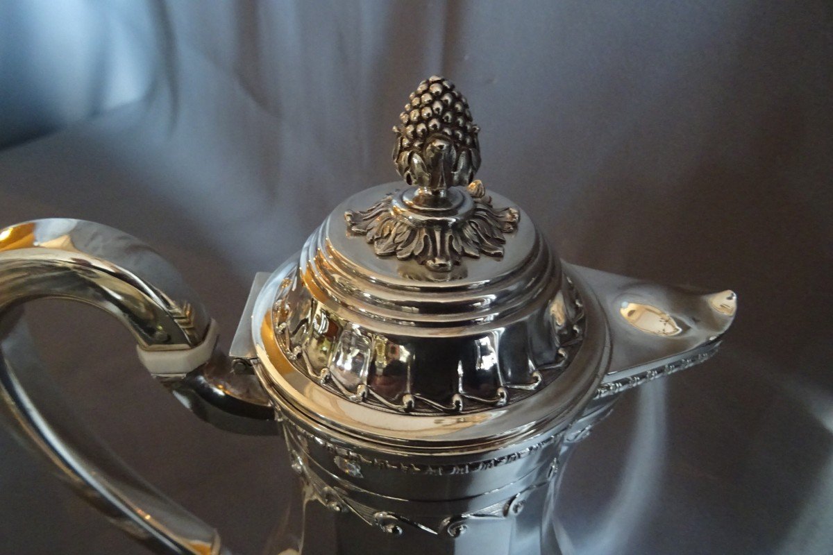Tétard Frères Solid Silver Tea And Coffee Service-photo-2