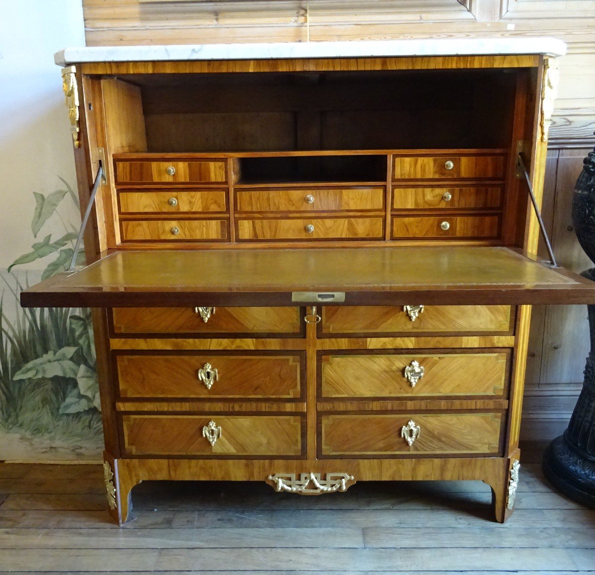 Louis XVI Period Secretary Desk Stamped Nicolas Petit-photo-1