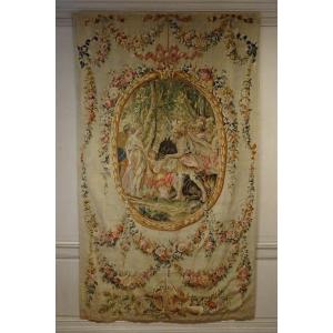 Tapestry Around 18th Century Aubusson Medallion