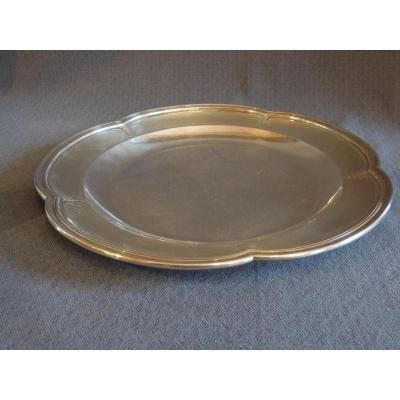 Sterling Silver Dish (minerva) Guilloche, Eldest Aucoc 950 G