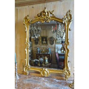 Louis XV Period Giltwood Mirror