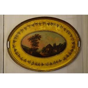 Restoration-period Painted Tin Top 76 Cm