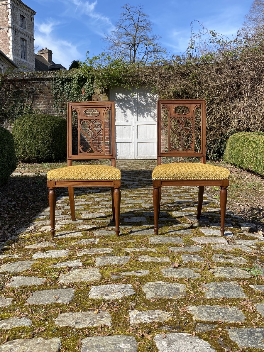 Paire de chaises d’époque Directoire / Consulat-photo-3