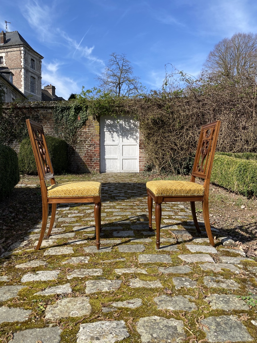 Paire de chaises d’époque Directoire / Consulat-photo-2