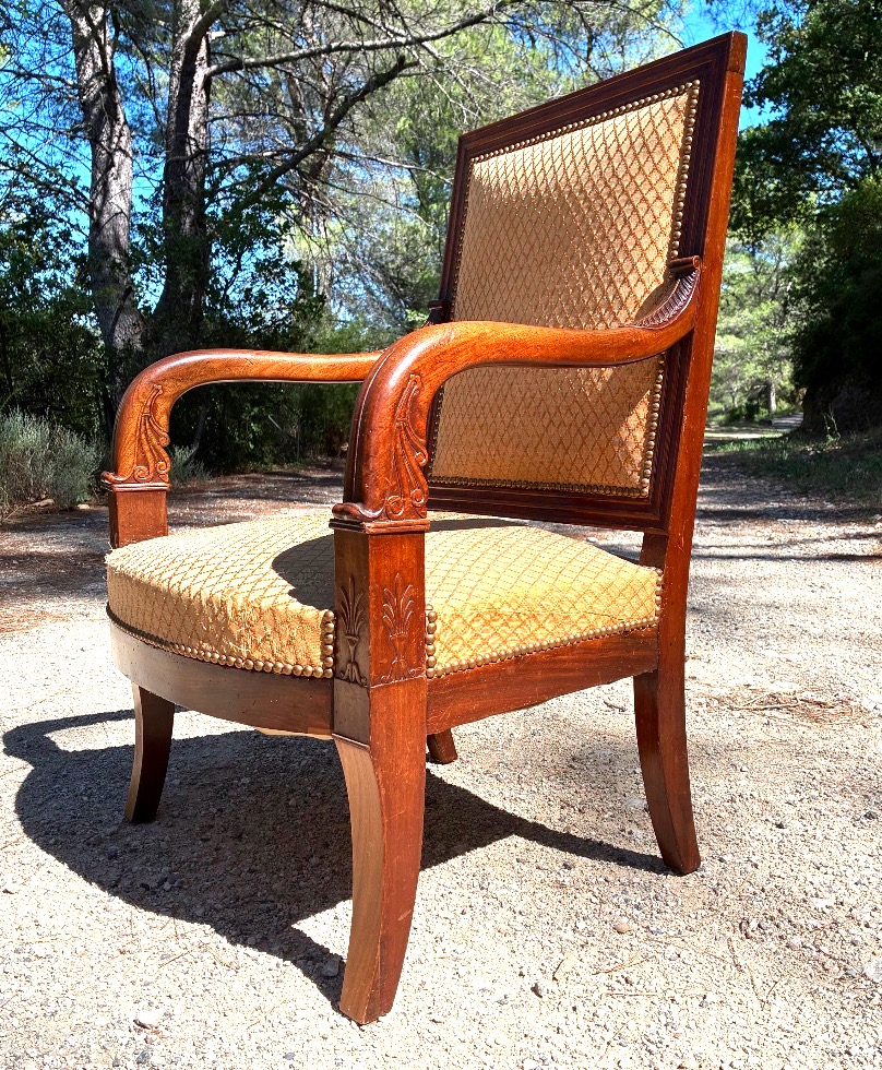 Antique Armchair From The Late Empire / Early Restoration Period -photo-3