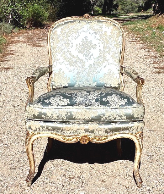 Rare Fauteuil d’époque Louis XV-photo-3
