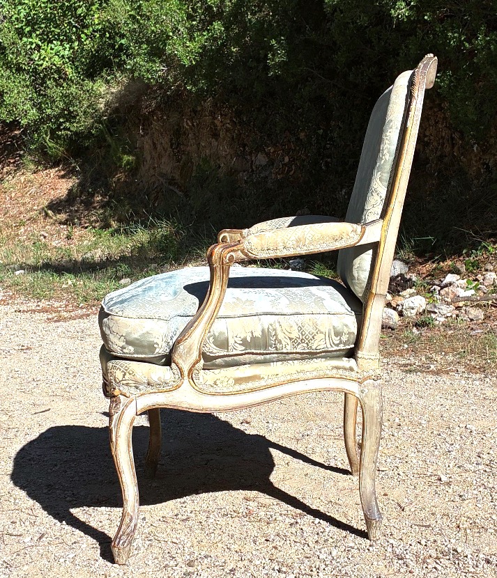 Rare Fauteuil d’époque Louis XV-photo-3