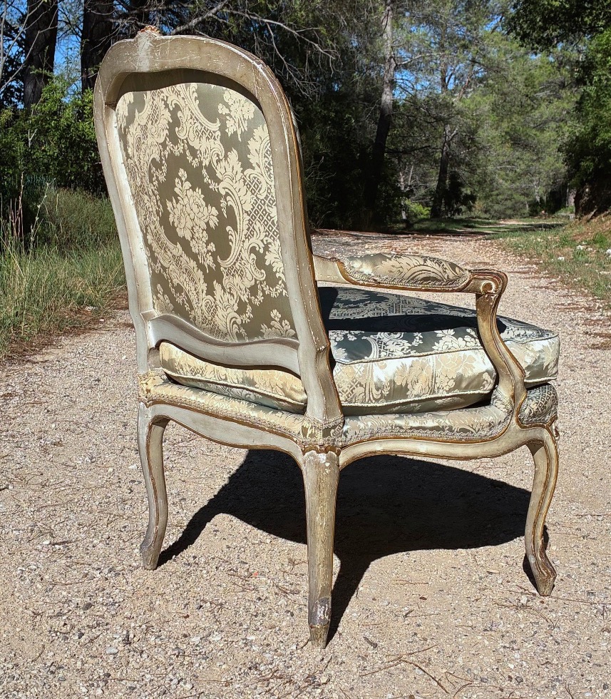 Rare Fauteuil d’époque Louis XV-photo-4