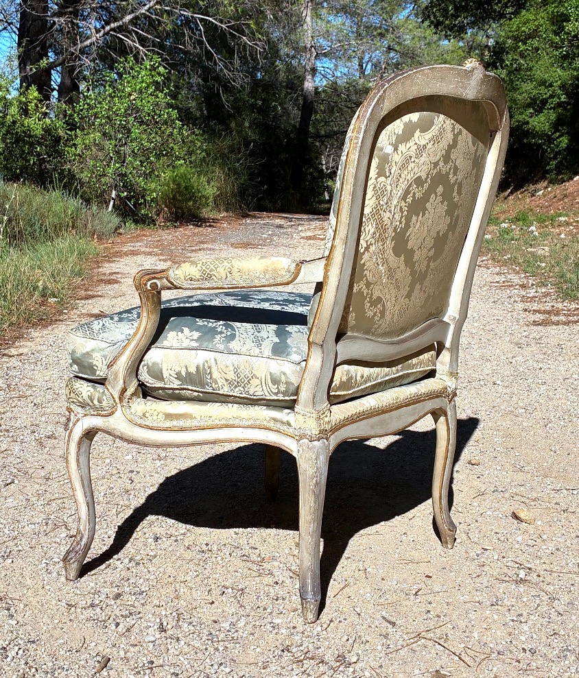 Rare Fauteuil d’époque Louis XV-photo-5