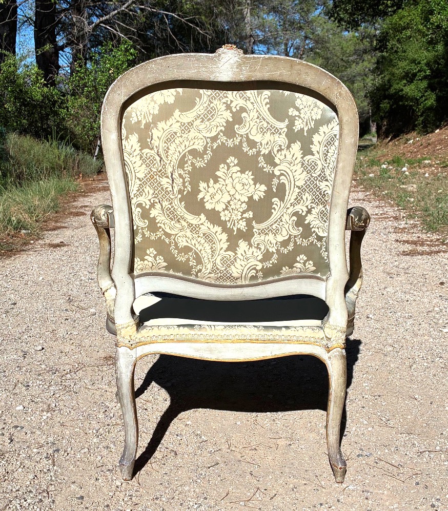 Rare Fauteuil d’époque Louis XV-photo-8