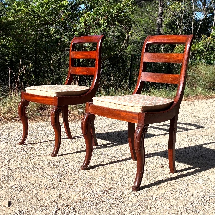 Paire de chaises d’époque Louis-Philippe estampillées Balny -photo-4
