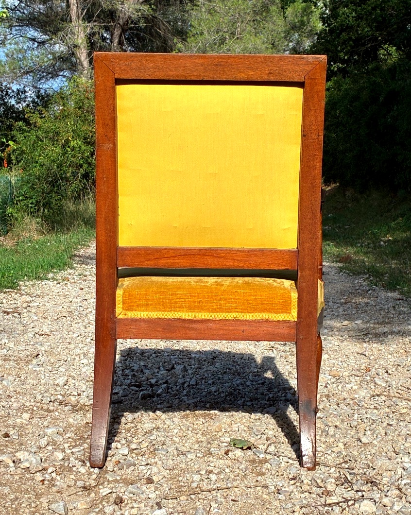 Directoire/consulat-era Armchair Stamped "jacob Frères, Rue Meslee"-photo-4