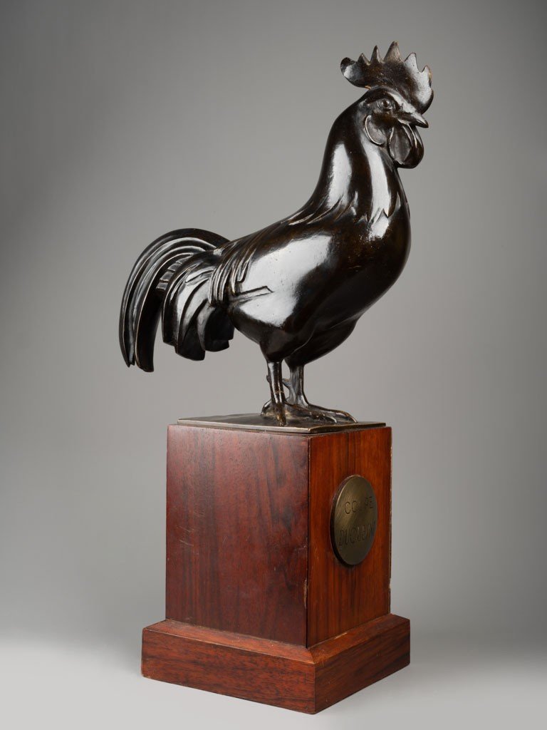 Cm Rispal - The Rooster - Patinated Bronze, Art Deco Period.-photo-4