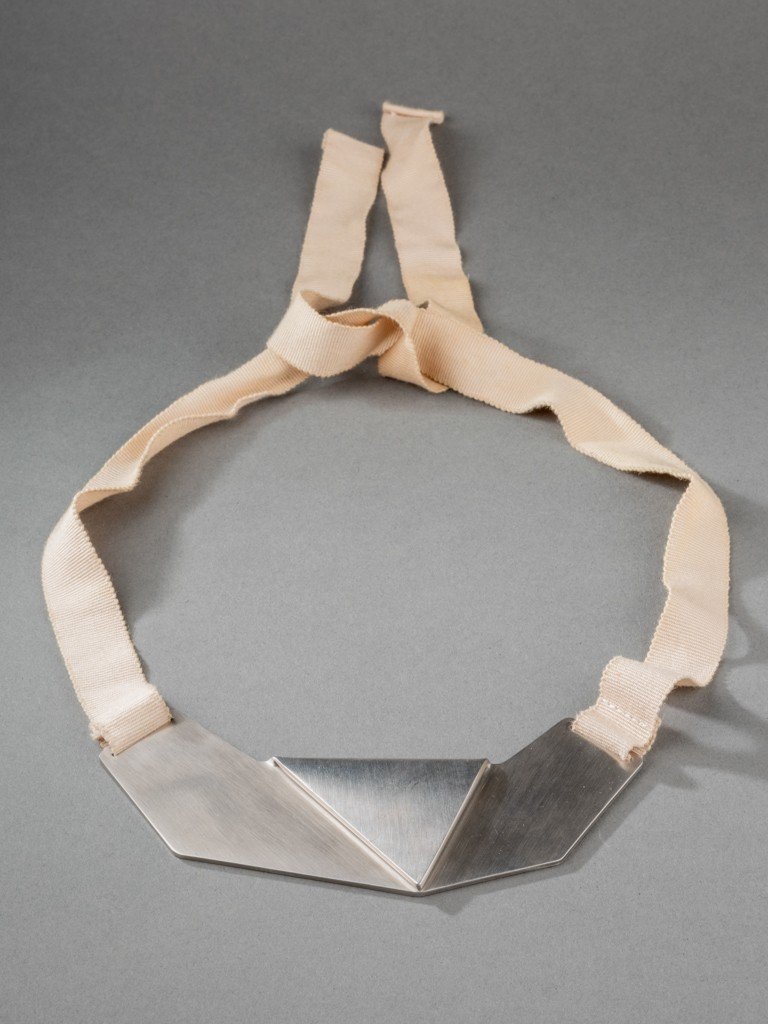 70's Necklace - Folded Metal Work
