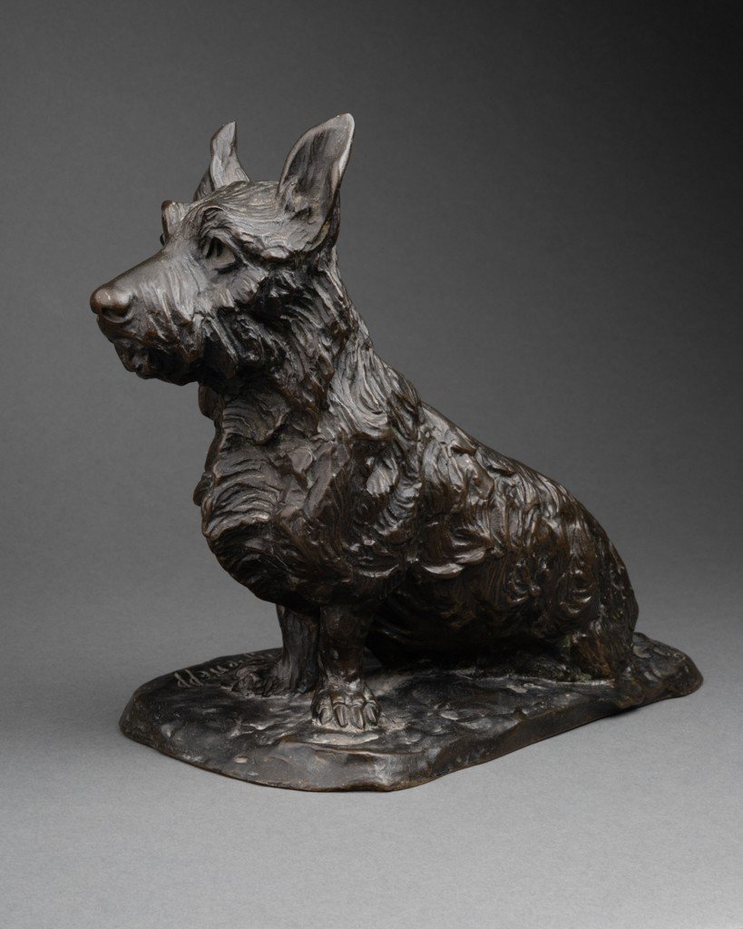 Pierre Tourgueneff (1853-1912) 'scottish' Rare épreuve En Bronze, Fonte Susse Frères, Fin 19ème-photo-1