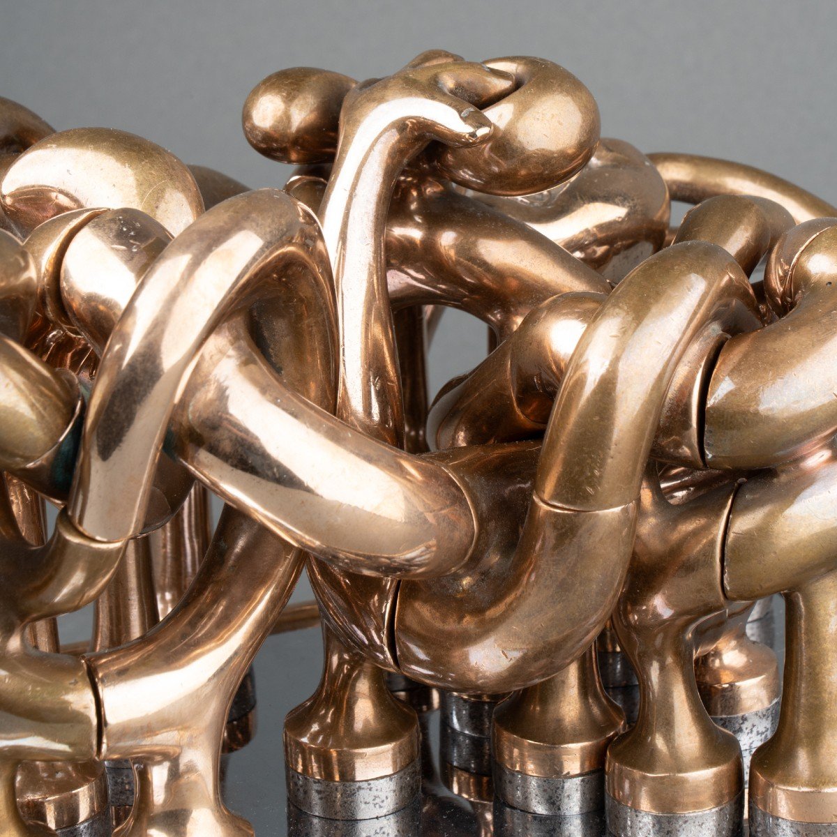 Miguel Berrocal (1933-2006) 'hommage à Picasso' Sculpture Puzzle En Bronze Poli.-photo-6