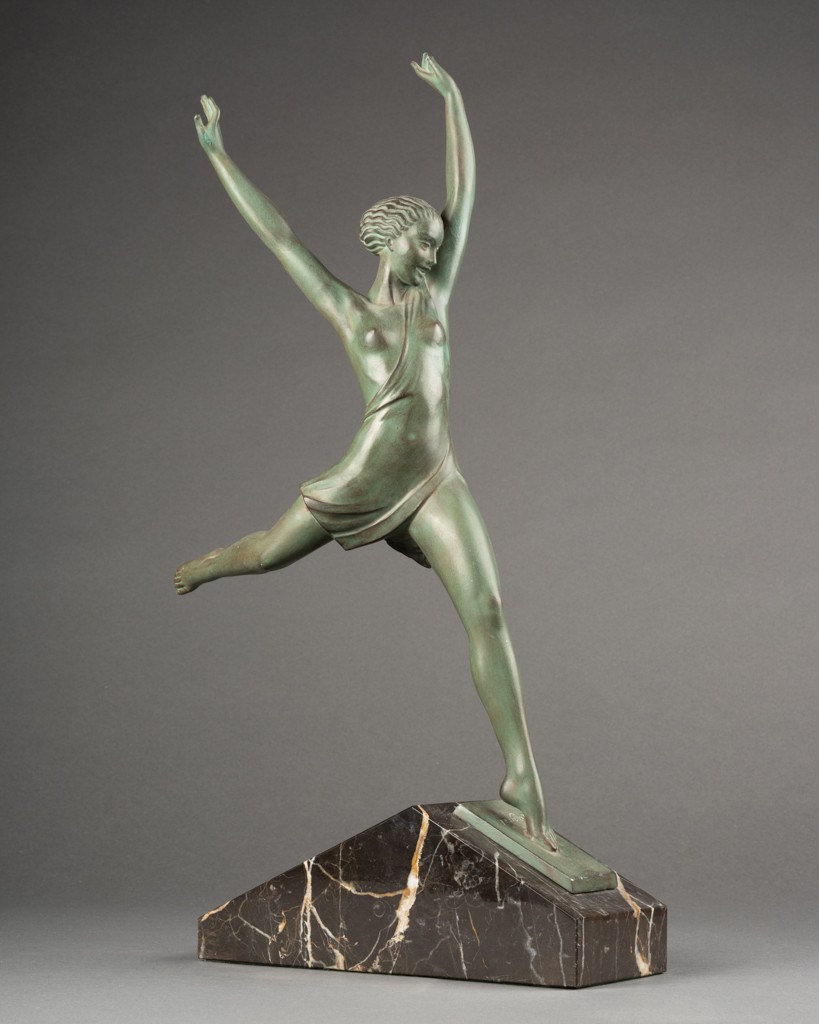 Fayral (pierre Lefaguays) - Arabesque Dancer. Art Cast In Alloy.