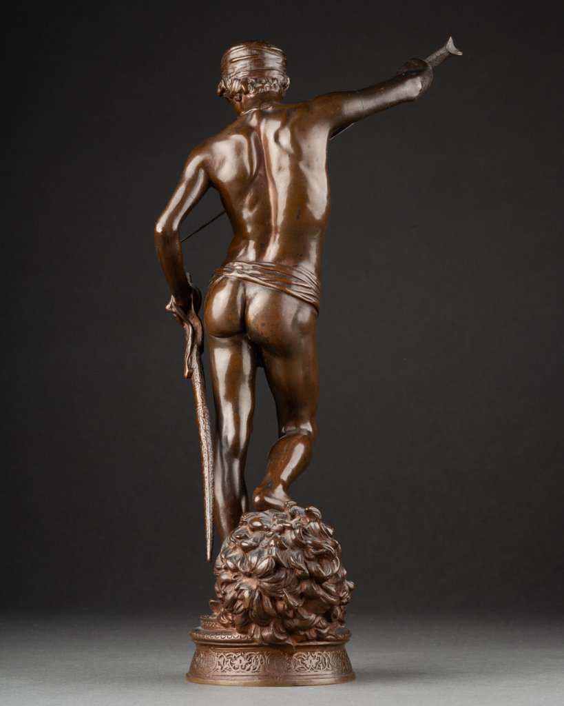 A. Mercié: "david", Patinated Bronze Sculpture, Late 19th/early 20th Century - Small Model-photo-4