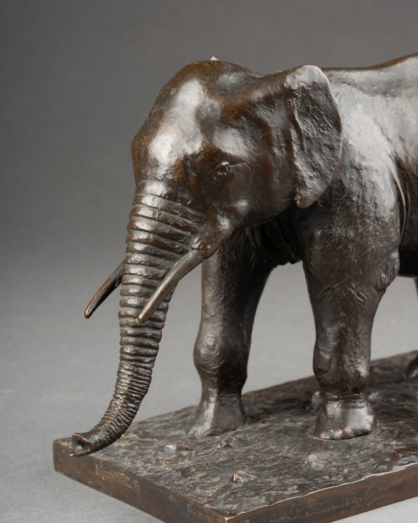 Eléphant d'Asie - Bronze Art Déco signé KLOSTER-photo-1