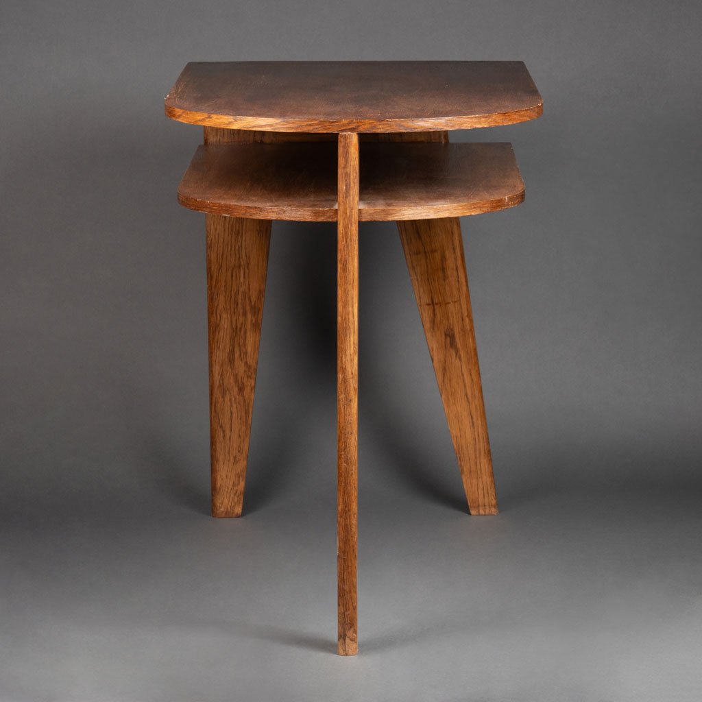 Jacques Adnet (1900-1984) Modernist Oak Desk Circa 1955-photo-4