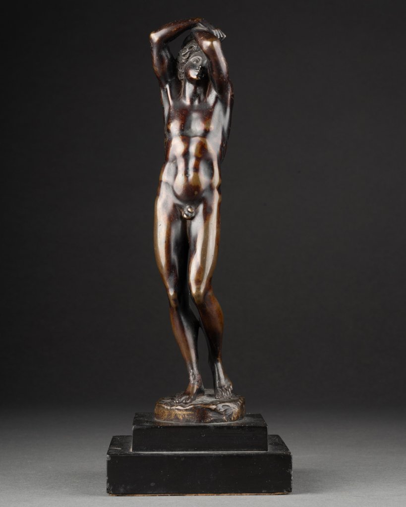 Ed. Delessale: "dying Slaves", Bronze Sculptures After Michelangelo - Mid-19th Century-photo-2