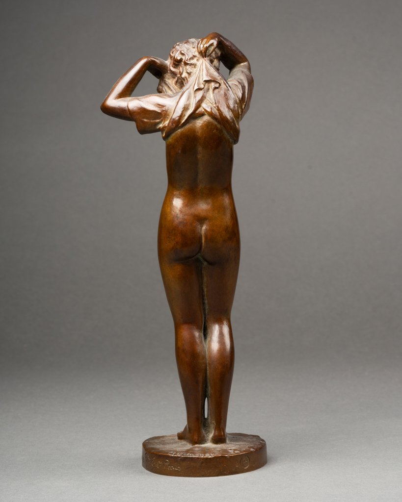 M. Delannoy: "woman Undressing", Patinated Bronze Sculpture - Cast Susse Circa 1930-photo-4