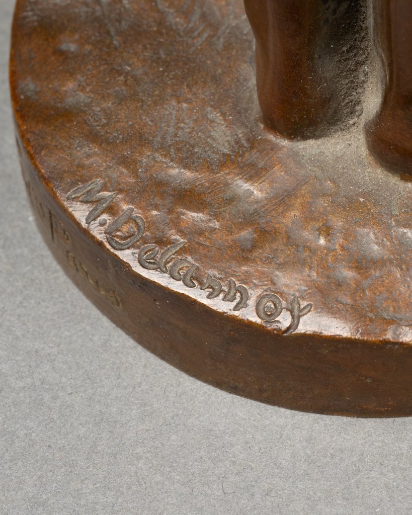 M. Delannoy: "woman Undressing", Patinated Bronze Sculpture - Cast Susse Circa 1930-photo-4