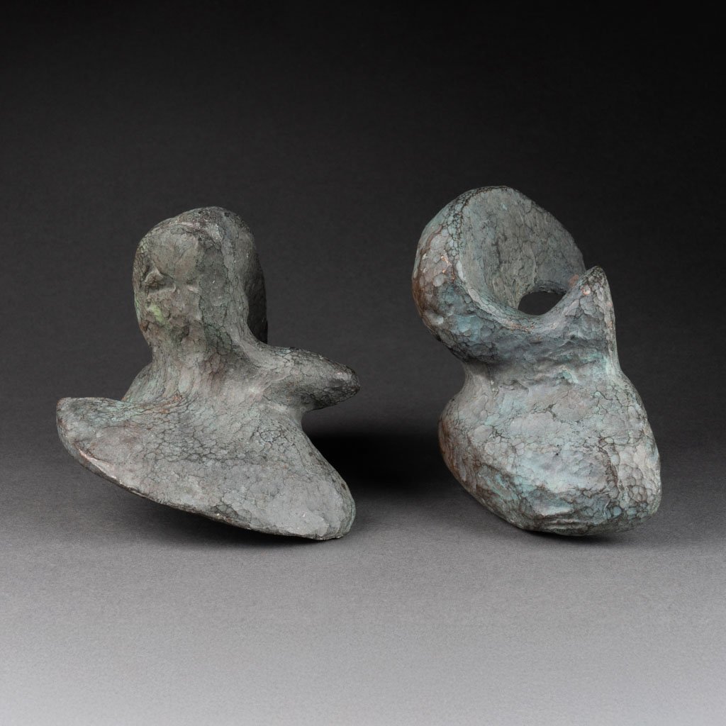 Pair Of Modernist Birds In Patinated Bronze, Circa 1970-photo-4