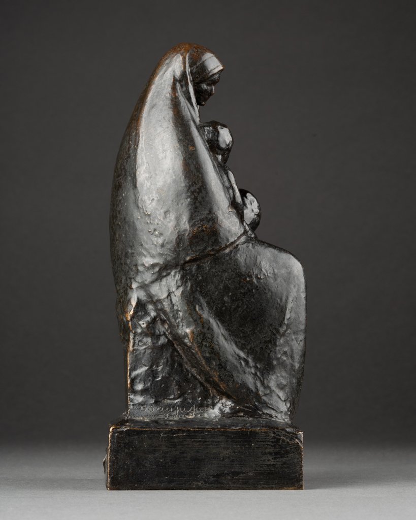 Georges Saupique (1889-1961): "maternity" Patinated Bronze Sculpture, Cast By Valsuani Around 1930-photo-2