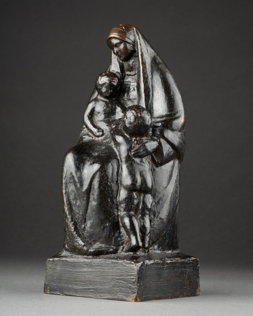 Georges Saupique (1889-1961): "maternity" Patinated Bronze Sculpture, Cast By Valsuani Around 1930