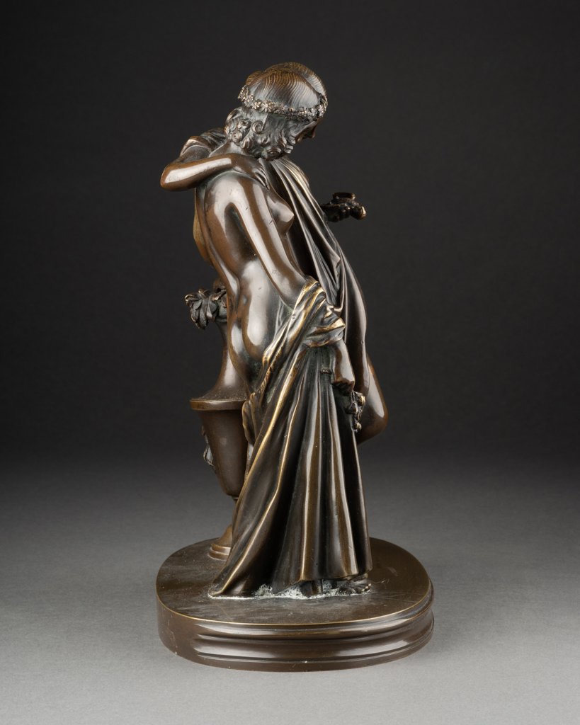 James PRADIER (1790-1852) 'deux muses' Bronze XIXème-photo-3