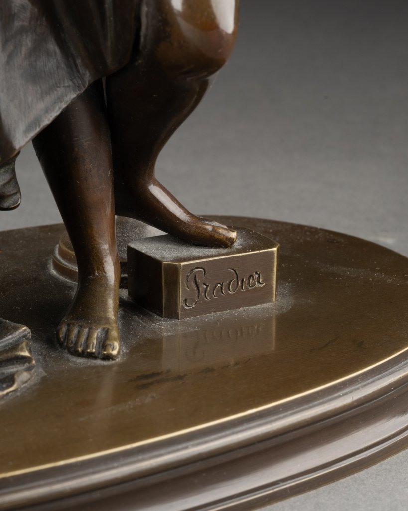 James PRADIER (1790-1852) 'deux muses' Bronze XIXème-photo-4