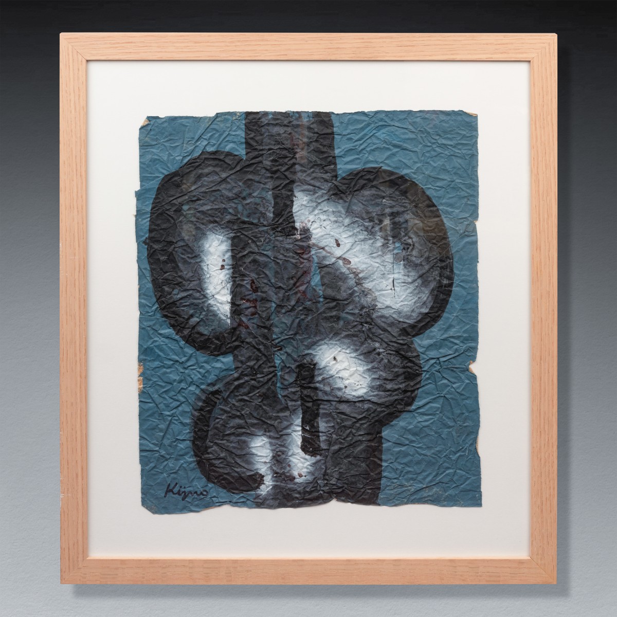 Ladislas Kijno: "crumpled Paper", Mixed Media Circa 1970