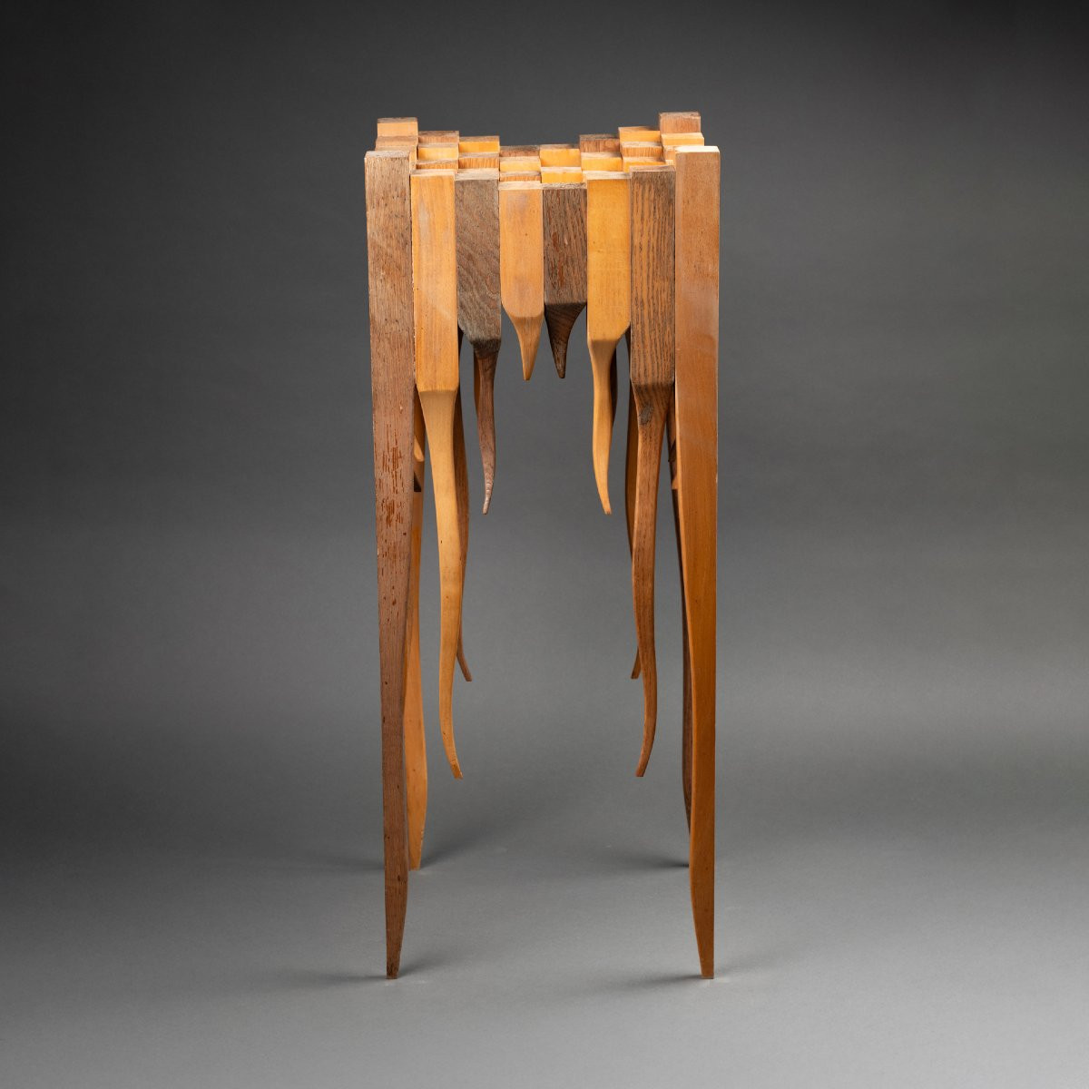 Console / Surrealist Wooden Chessboard, Circa 1980.-photo-3