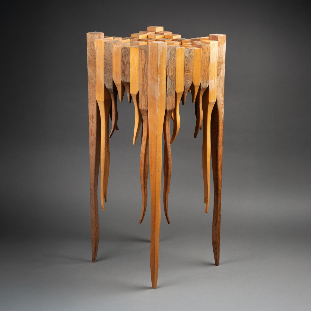 Console / Surrealist Wooden Chessboard, Circa 1980.-photo-4