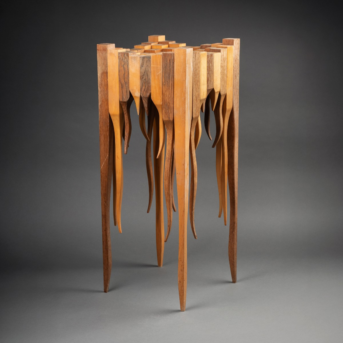 Console / Surrealist Wooden Chessboard, Circa 1980.