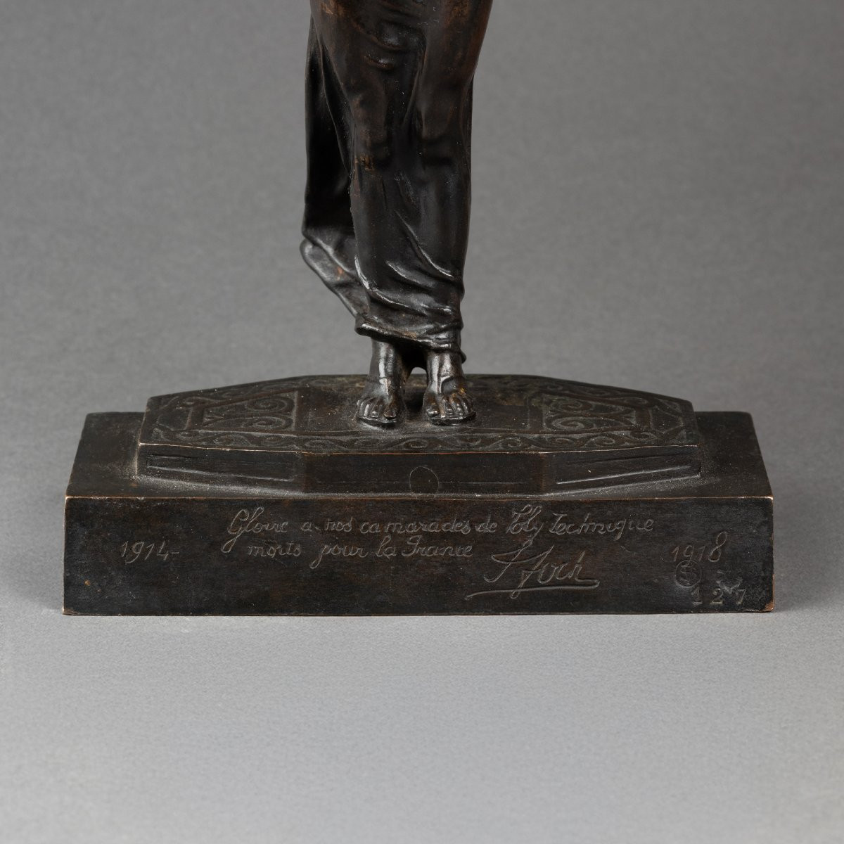 Victor Segoffin (1868-1925) 'winged Victory' Patinated Bronze Circa 1920/30-photo-2