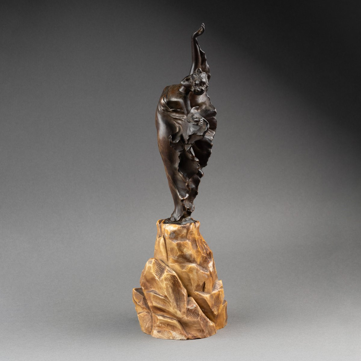 Clio HINTON HUNEKER BRACKEN (1870-1925) 'Liberty' bronze patiné, numéroté et daté 1899.-photo-3