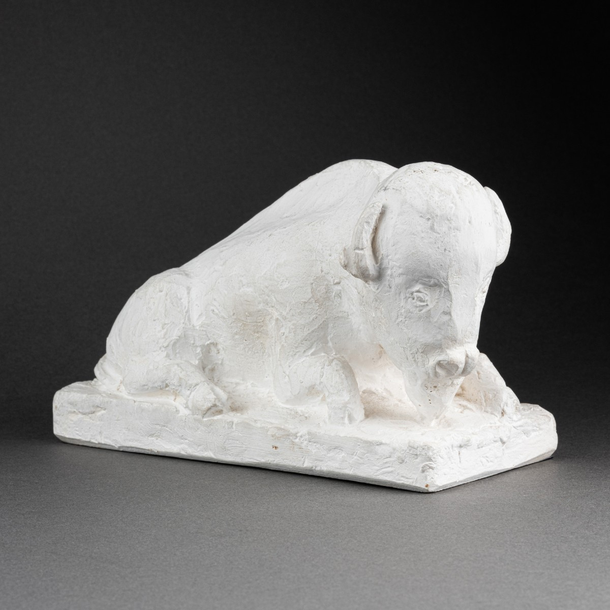 Nicolas Souvaidjitch (1924-2014) Bison, Plaster Studio Circa 1950.