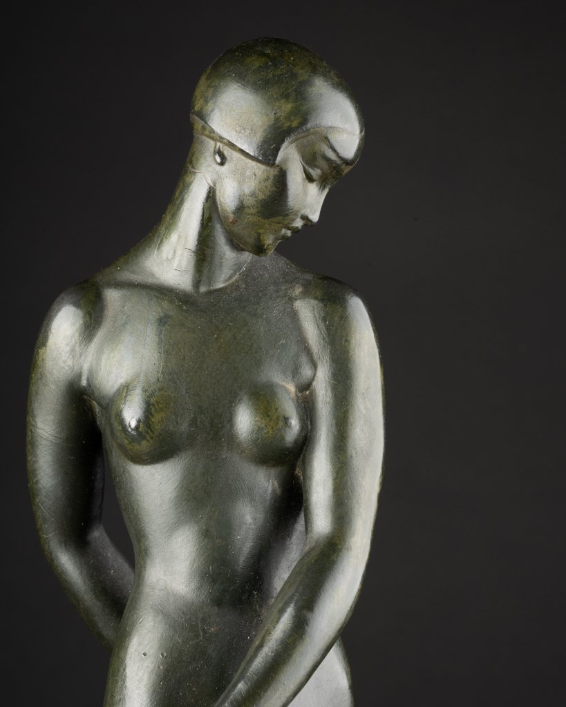 Pierre Lefaguays, Alias Fayral - Draped Female Nude - Cast Alloy, Art Deco Period-photo-7