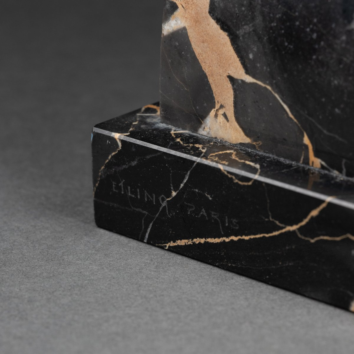 Marcel BOURAINE : "Danseuse à l'éventail", Bronze Art Déco référencé- vers 1930-photo-6