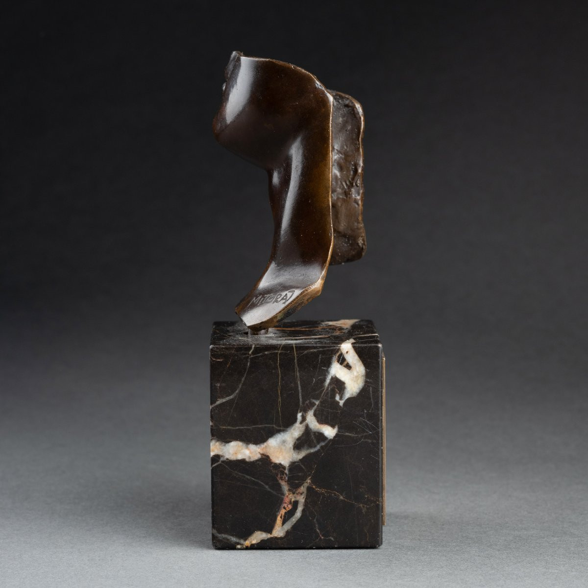 Igor Mitoraj "portrait Of A Man" Bronze With Brown Patina.-photo-3