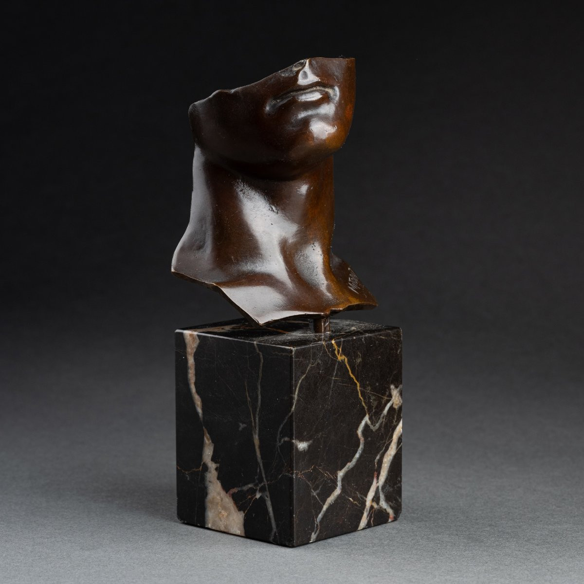 Igor Mitoraj "portrait Of A Man" Bronze With Brown Patina.-photo-4