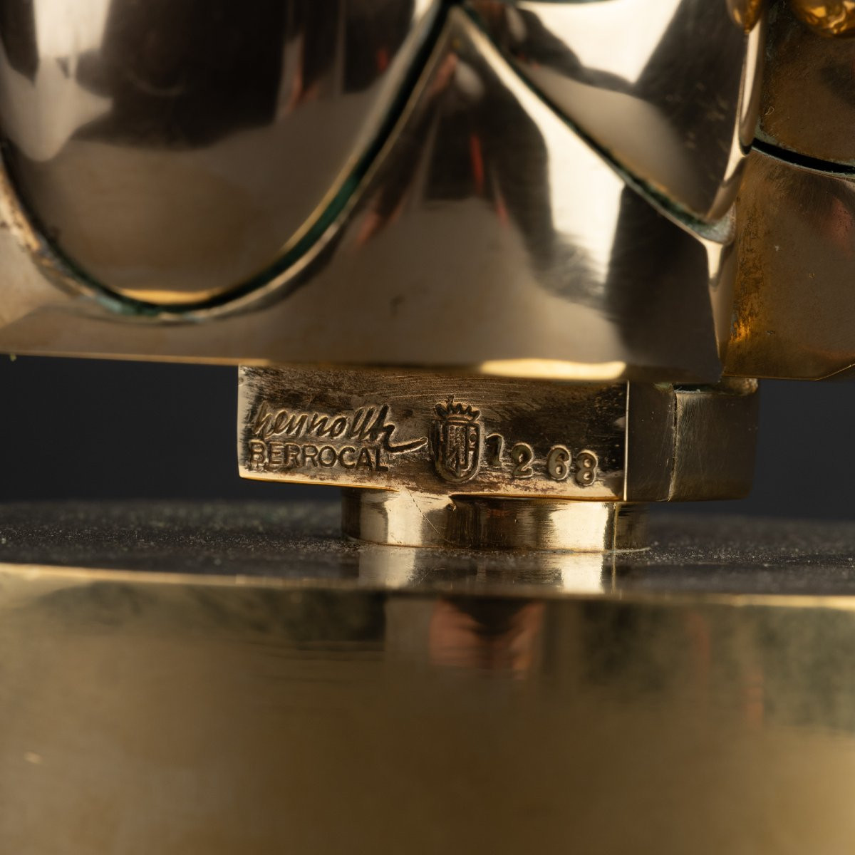 Miguel Berrocal: "goliath (opus 114)", Puzzle Sculpture - 79 Polished Brass Elements - 1972-photo-5