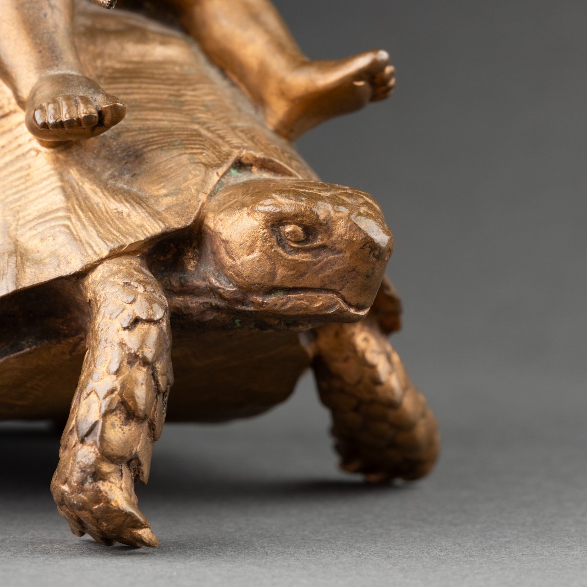 Ernest Barrias - Children With Turtles - Late 19th Century Bronze, Barbedienne Cast.-photo-1