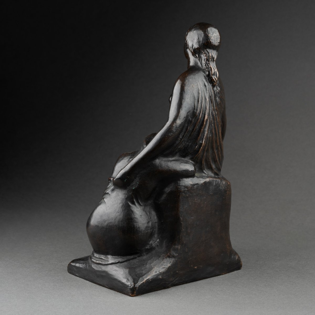 Joachim CLARET VALLES (1879-1965) Mère et enfant - Epreuve originale en bronze -photo-4