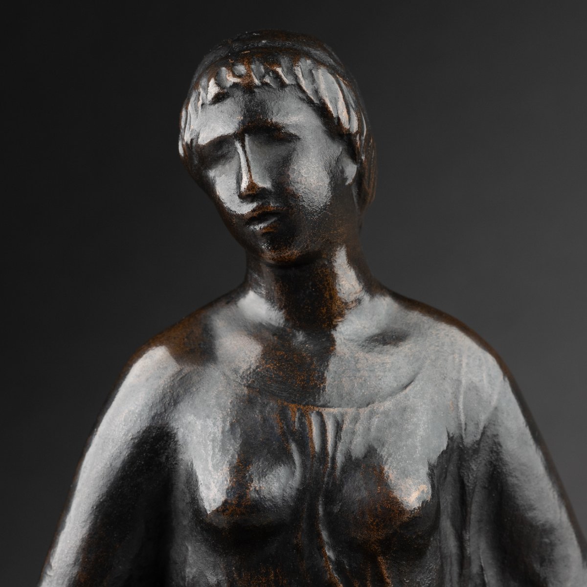 Joachim CLARET VALLES (1879-1965) Mère et enfant - Epreuve originale en bronze -photo-2