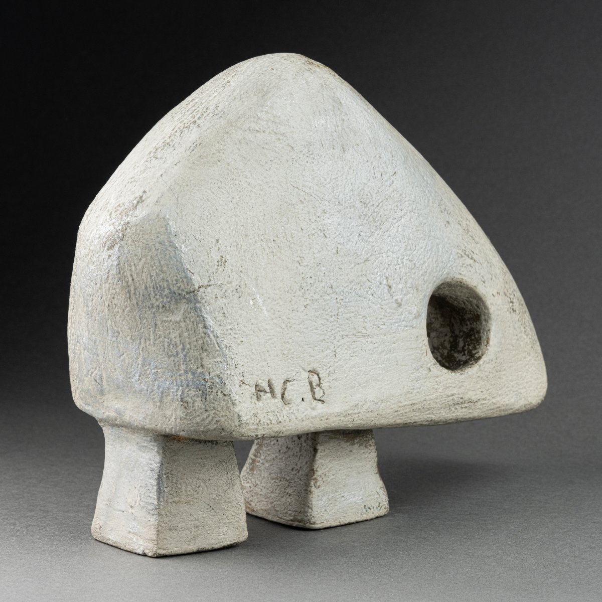 Hibou - Zoomorphic Ceramic Monogrammed H.c. B-photo-2