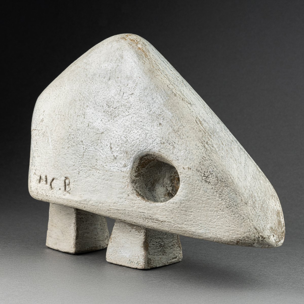 Hibou - Zoomorphic Ceramic Monogrammed H.c. B-photo-4